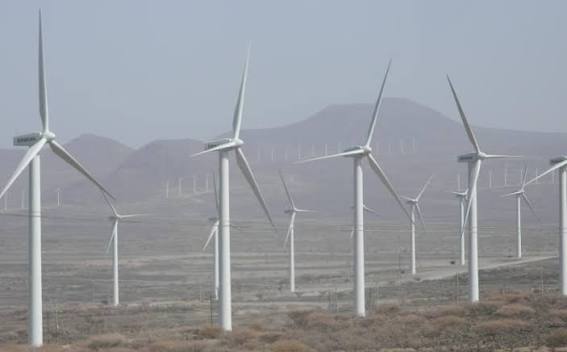 Illustrative photograph of wind turbines